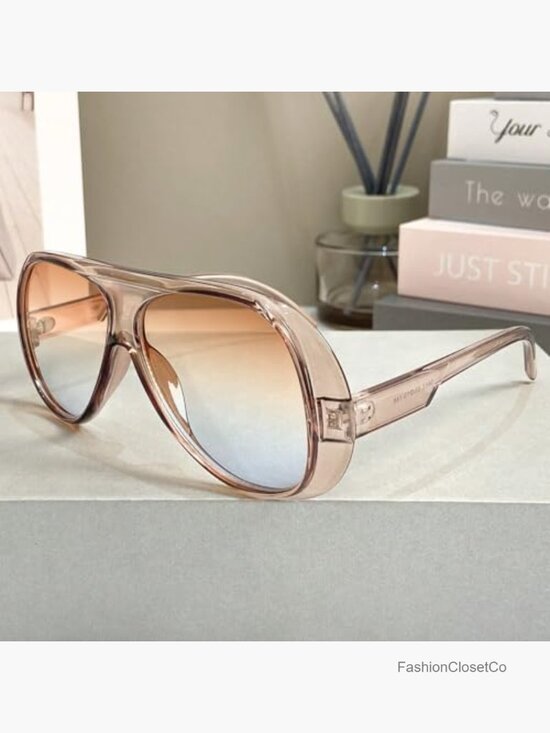 3-Pack Oversized Aviator Sunglasses, Tangle-Free Frame, UV Protection